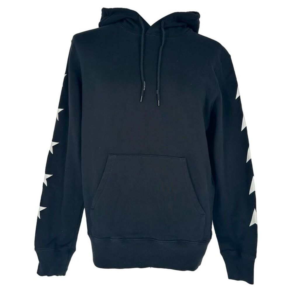 Golden Goose Alighiero Star Collection Hoodie in Black Cotton